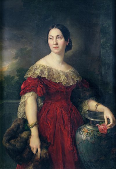 Mrs Aaron Vail (Emilie Salles) 1842 von Vicente Lopez y Portana